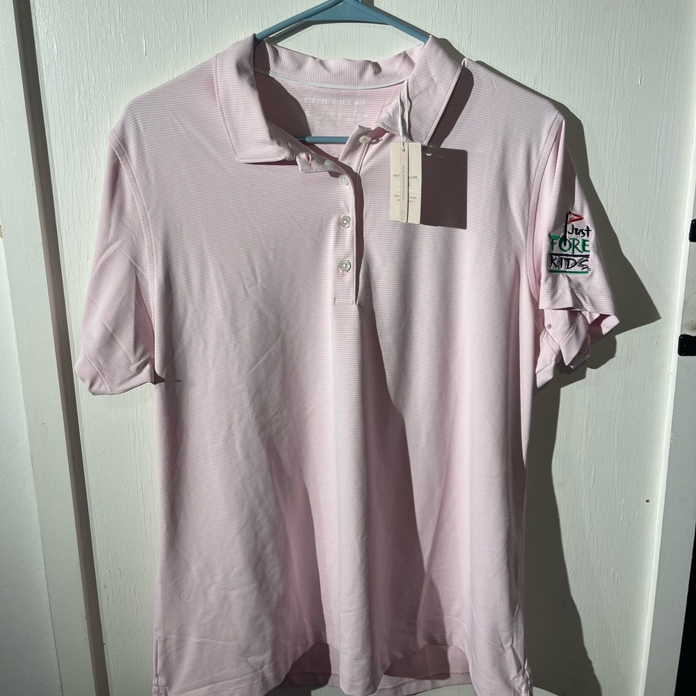 NWT WOMEN'S PETER MILLAR POLO PINK SIZE: XL